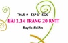 Bài 1.14 trang 20 Toán 9 tập 1 Kết nối tri thức SGK: Hệ Phương Trình Bậc Nhất
